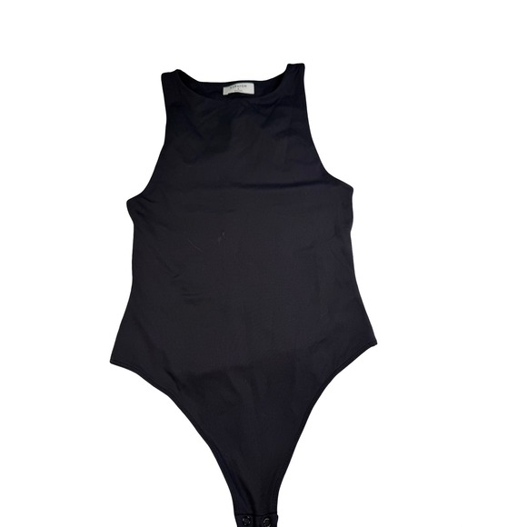Aritzia Babaton Black High Neck Sleeveless Thong Bodysuit - Modern Minimalist - Picture 3 of 4